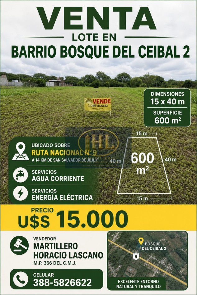 TERRENO EN BARRIO EL CEIBAL II